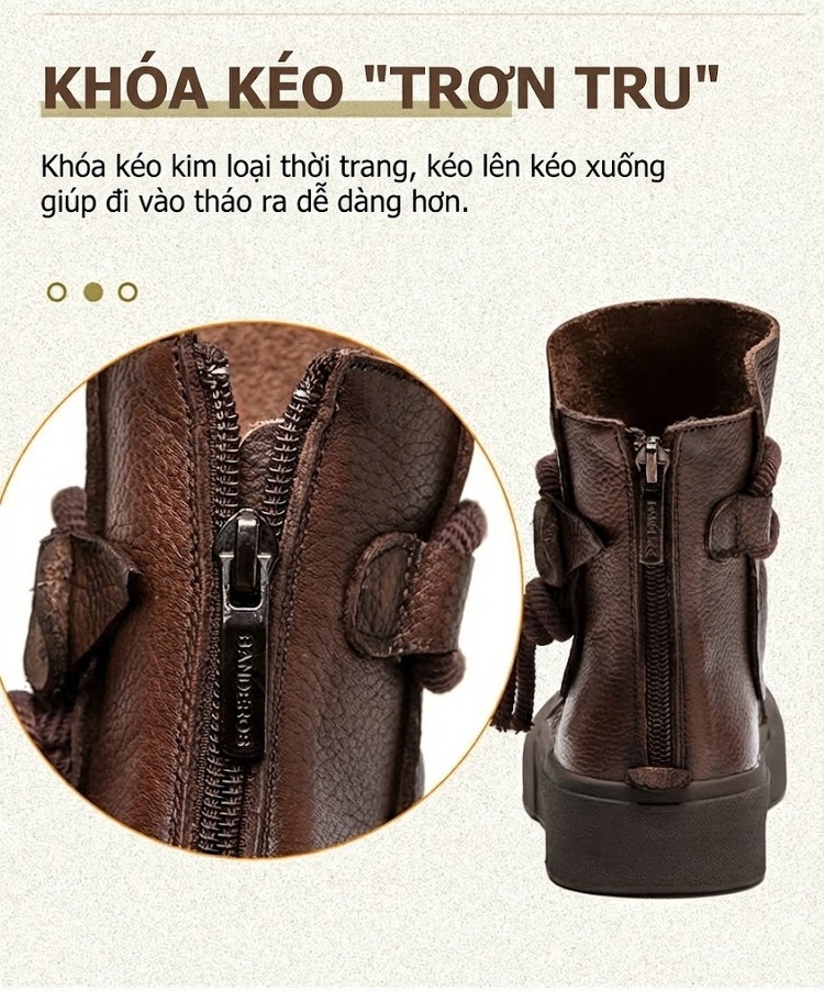 Giày Boot Nữ Hở Lưới Thoáng Khí Phong Cách La Mã Chiều Cao Đế Khoảng 3.5cm Màu Đen, Nâu chi tiết 6