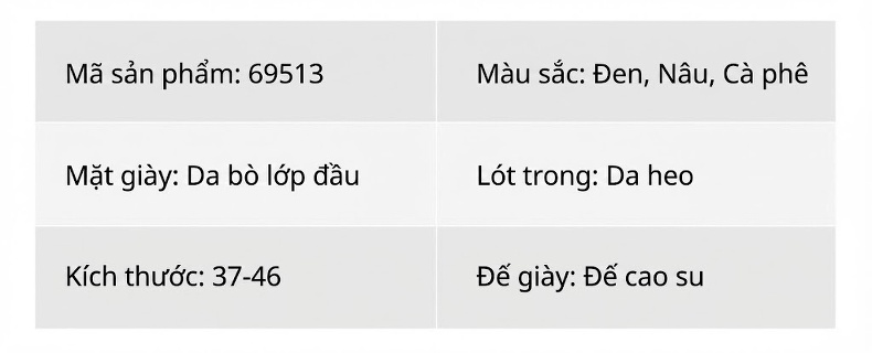Giày Brogue Nam Da Bò Mũi Tròn Đế Dày Chiều Cao Đế Khoảng 4cm Màu Đen, Nâu chi tiết 5