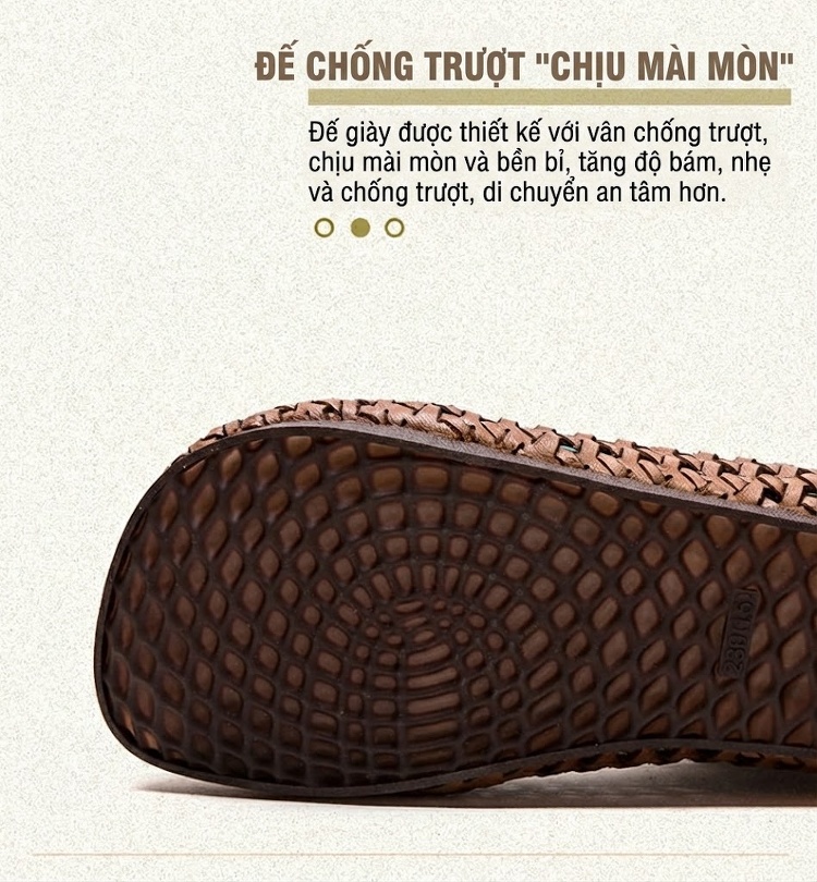 Giày Búp Bê Lưới Thoáng Khí Nữ Chiều Cao Đế Khoảng 1cm Màu Nâu chi tiết 6