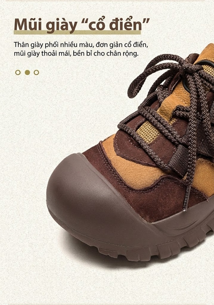 Giày Búp Bê Nữ Cổ Điển Mũi Tròn Phối Màu Buộc Dây Chiều Cao Đế Khoảng 3cm Màu Đỏ, Vàng, Xanh Lá, Nâu... chi tiết 4