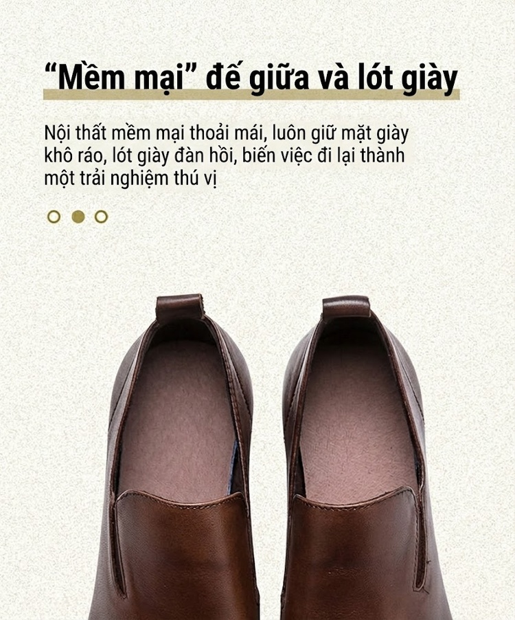 Giày Búp Bê Nữ Da Bò Chiều Cao Đế Khoảng 5cm Phong Cách Retro Màu Đen, Nâu chi tiết 6