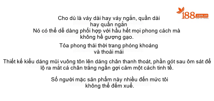 Giày Búp Bê Nữ Da Bóng Mũi Vuông Gót Vuông Đính Đá Chiều Cao Đế Khoảng 4cm Màu Đen, Kem chi tiết 5