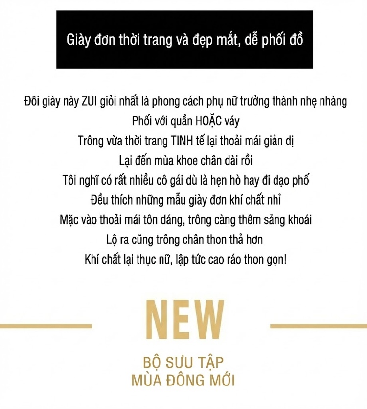 Giày Búp Bê Nữ Da Cừu Mũi Nhọn Quai Ngang Đính Ngọc Chiều Cao Đế Khoảng 3cm Màu Trắng, Đen chi tiết 2