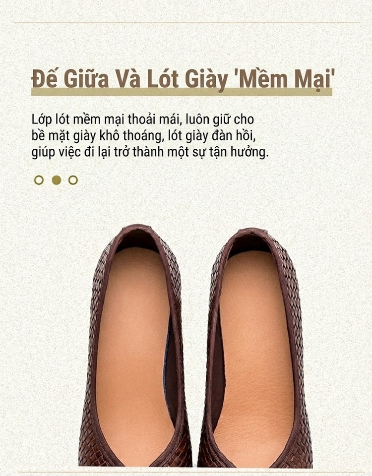 Giày Búp Bê Nữ Da Mờ Chiều Cao Đế Khoảng 5cm Giày Lười Văn Nghệ Màu Đen, Nâu chi tiết 7
