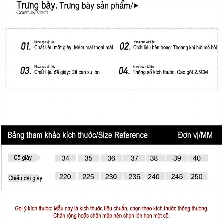 Giày Búp Bê Nữ Da Thật Da Bóng Chiều Cao Đế Khoảng 2cm Gót Vuông Màu Đen, Kem chi tiết 3