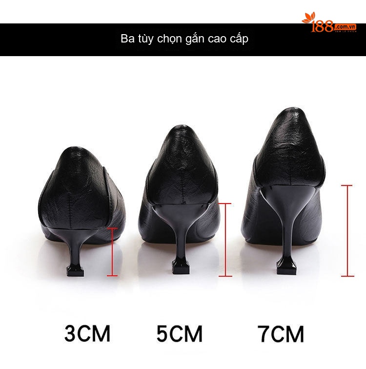 Giày Búp Bê Nữ Gót Nhọn Chiều Cao Đế Khoảng 5cm Thiết Kế Đính Nơ Màu Đen, Kem chi tiết 4