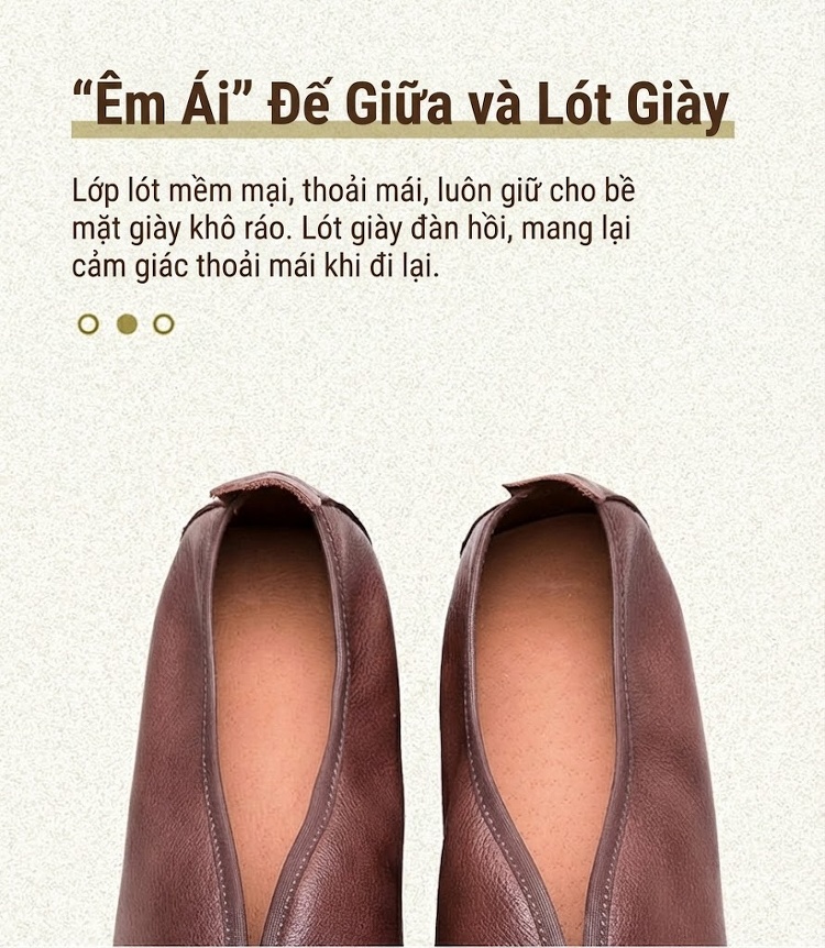 Giày Búp Bê Nữ Mũi Vuông Da Mềm Chiều Cao Đế Khoảng 1cm Phong Cách Retro Màu Xám, Nâu chi tiết 5