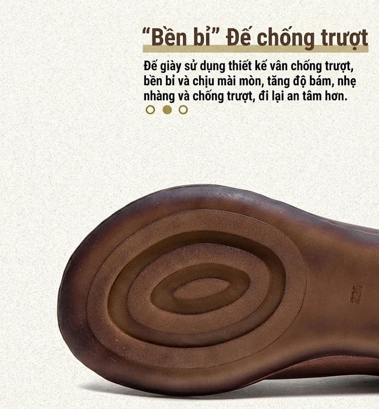 Giày Búp Bê Nữ Quai Thun Trang Trí Nơ Chiều Cao Đế Khoảng 2cm Phong Cách Vintage Màu Đen, Nâu chi tiết 5