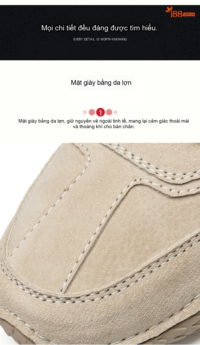 Giày Cao Cổ Nam Da Mờ Lót Lông Đi Mùa Đông Chiều Cao Đế Khoảng 3cm Màu Kem, Xám, Đen chi tiết 10