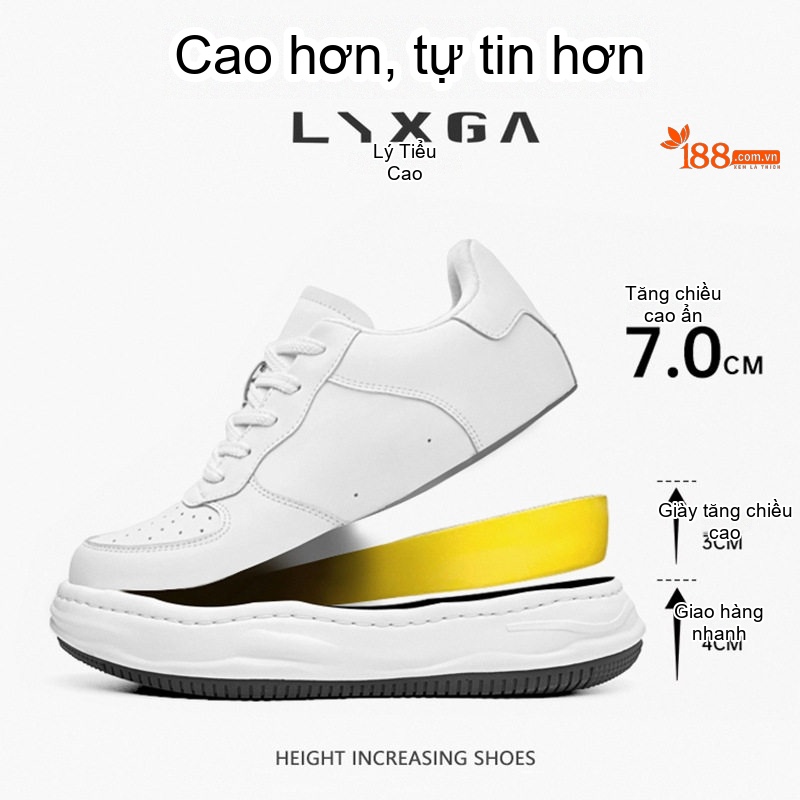 Giày Cao Cổ Nam Da Mờ Thủ Công Chiều Cao Đế Khoảng 3cm Màu Trắng, Nâu, Be, Xanh... chi tiết 14
