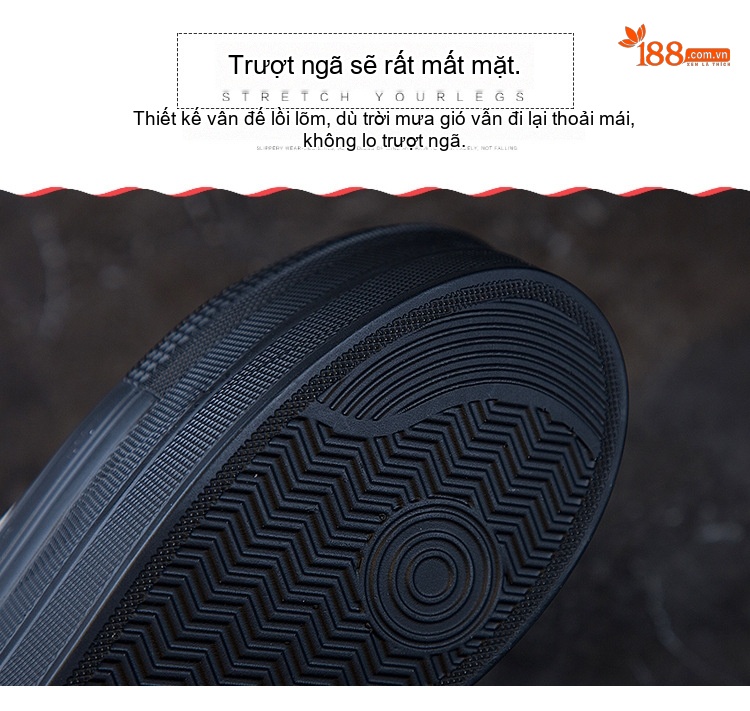 Giày Cao Cổ Nữ Đế Bánh Mì Chiều Cao Đế 12cm Da Thật Lớp Vải Bố Màu Đen, Trắng chi tiết 5