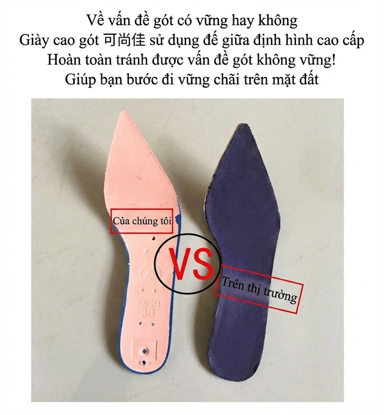 Giày Cao Gót Hở Bên Da Bóng Chiều Cao Đế Khoảng 12cm Mũi Nhọn Gót Nhọn Màu Đỏ, Tím chi tiết 3