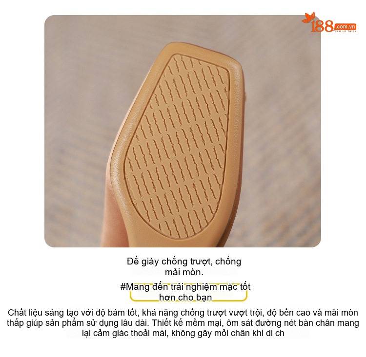 Giày Cao Gót Mũi Vuông Quai Khóa Đính Đá Chiều Cao Đế Khoảng 5cm Chất Liệu Lụa Satin Màu Đen, Nâu chi tiết 6