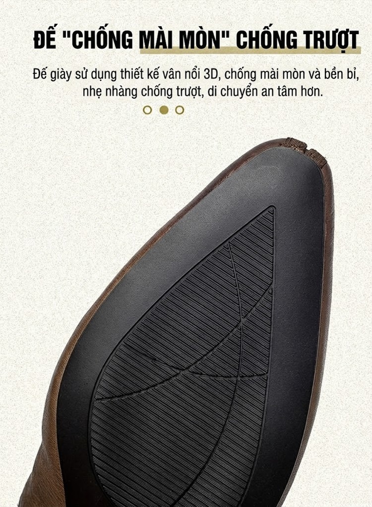 Giày Cao Gót Nữ Da Bò Chiều Cao Đế Khoảng 4cm Màu Nâu chi tiết 5