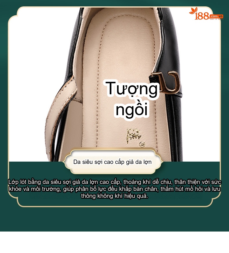 Giày Cao Gót Nữ Da Bò Đế Xuồng Quai Ngang Chiều Cao Đế Khoảng 7cm Màu Đen, Trắng, Đỏ, Bạc... chi tiết 14