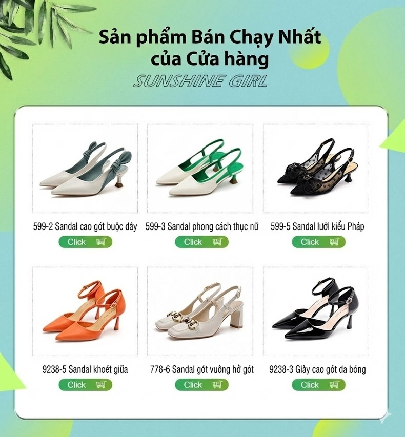 Giày Cao Gót Nữ Da Bóng Công Sở Chiều Cao Đế Khoảng 8cm Màu Đen, Kem chi tiết 1