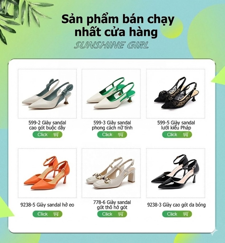 Giày Cao Gót Nữ Da Bóng Mũi Nhọn Chiều Cao Đế Khoảng 6cm Màu Đen, Kem chi tiết 1