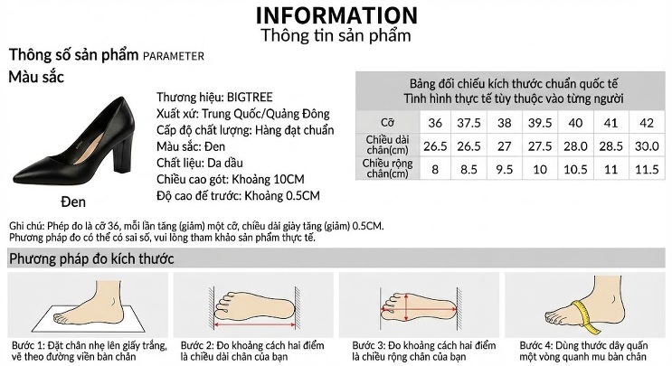 Giày Cao Gót Nữ Da Bóng Mũi Nhọn Quai Chữ T Chiều Cao Đế Khoảng 7cm Màu Đen chi tiết 1