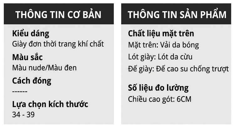 Giày Cao Gót Nữ Da Cừu Mũi Nhọn Chiều Cao Đế Khoảng 5cm Màu Đen, Kem chi tiết 4