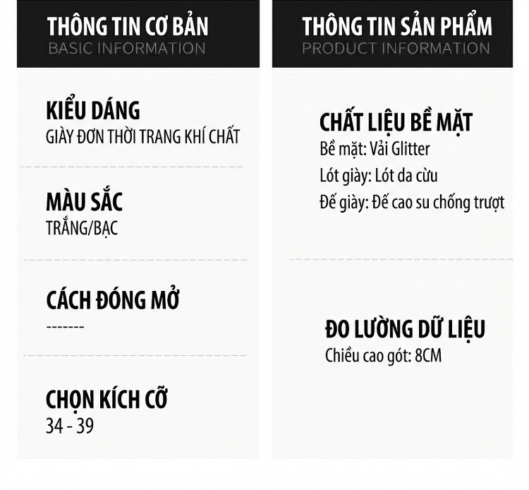 Giày Cao Gót Nữ Da Cừu Mũi Nhọn Chiều Cao Đế Khoảng 7cm Đính Đá Lấp Lánh Màu Bạc chi tiết 6