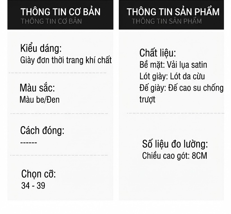 Giày Cao Gót Nữ Da Cừu Mũi Nhọn Chiều Cao Đế Khoảng 7cm Đính Đá và Ngọc Trai Màu Trắng, Đen chi tiết 6