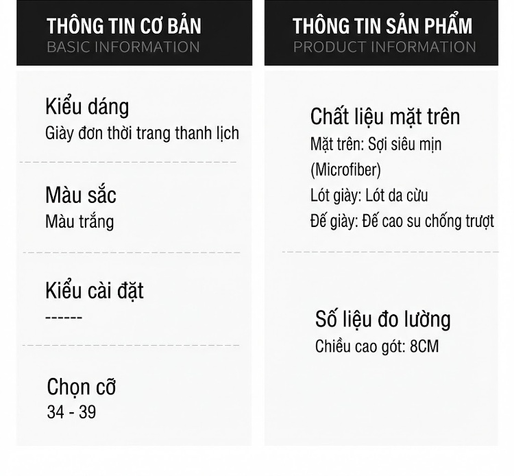 Giày Cao Gót Nữ Da Cừu Mũi Nhọn Chiều Cao Đế Khoảng 7cm Màu Trắng chi tiết 6