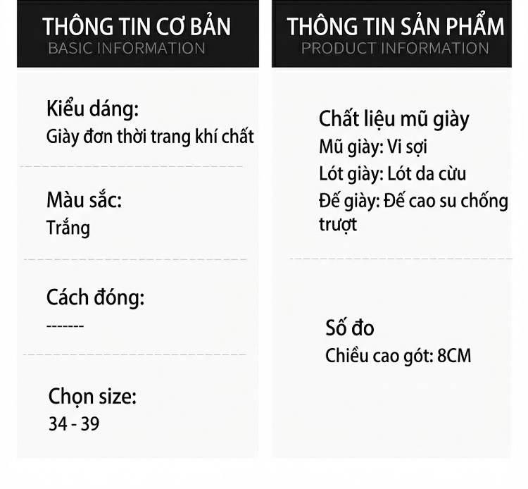 Giày Cao Gót Nữ Da Cừu Mũi Nhọn Đính Đá Chiều Cao Đế Khoảng 7cm Màu Trắng chi tiết 6