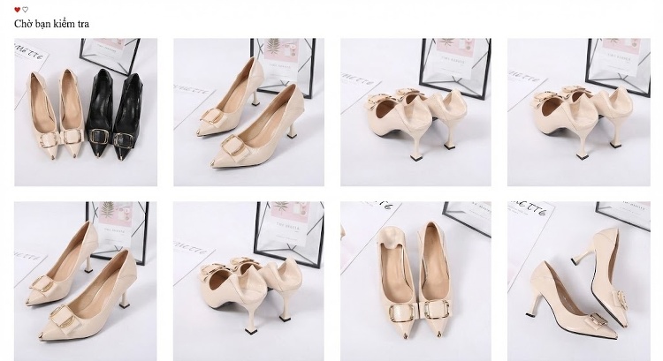 Giày Cao Gót Nữ Da Mềm Mũi Nhọn Gót Nhọn Chiều Cao Đế Khoảng 5cm Màu Đen, Kem chi tiết 5
