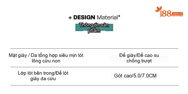 Giày Cao Gót Nữ Da Mờ Đính Đá Chiều Cao Đế Khoảng 6cm Màu Đen, Nâu chi tiết 10