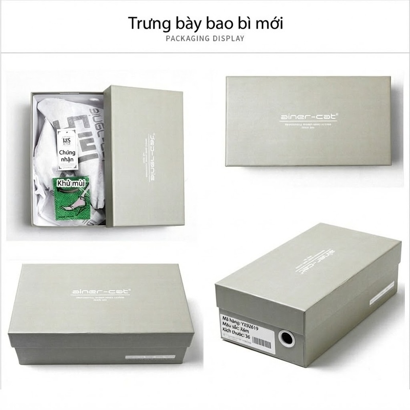 Giày Cao Gót Nữ Đính Đá Chiều Cao Đế 8cm Màu Bạc chi tiết 30