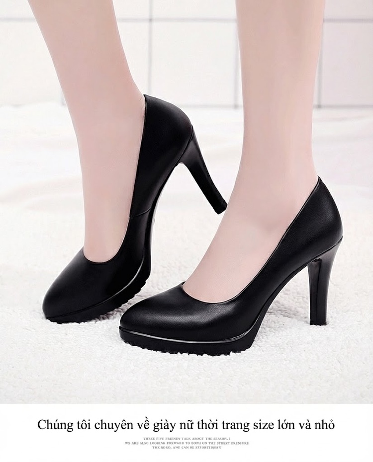 Giày Cao Gót Nữ Mũi Nhọn Da Bóng Chiều Cao Đế Khoảng 7cm Màu Đen, Trắng, Đỏ chi tiết 10