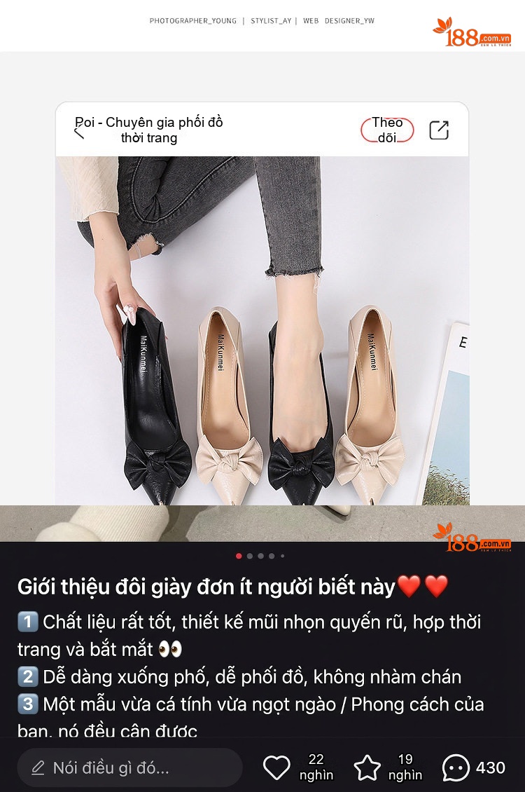 Giày Cao Gót Nữ Mũi Nhọn Da Bóng Hở Gót Chiều Cao Đế Khoảng 6cm Màu Đen, Kem chi tiết 4