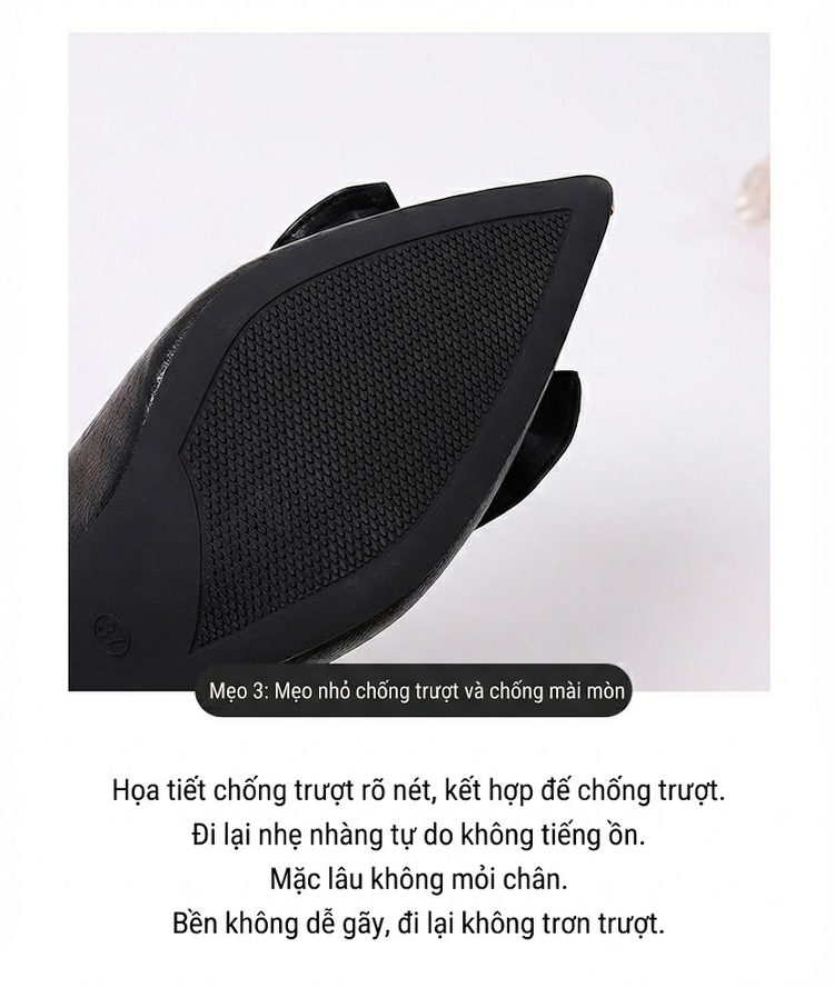 Giày Cao Gót Nữ Mũi Nhọn Da Bóng Hở Gót Chiều Cao Đế Khoảng 6cm Màu Đen, Kem chi tiết 11