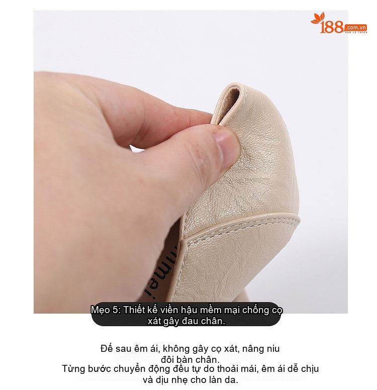 Giày Cao Gót Nữ Mũi Nhọn Da Mềm Khóa Đá Chiều Cao Đế Khoảng 5cm Màu Đen, Kem chi tiết 13