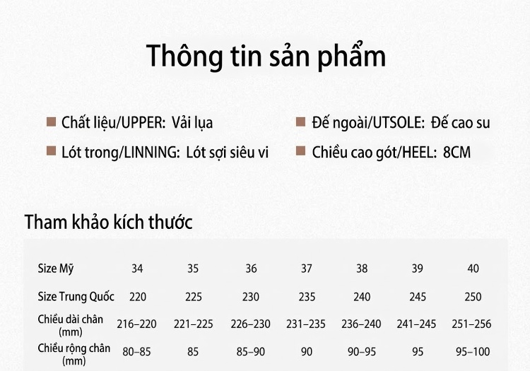 Giày Cao Gót Nữ Mũi Nhọn Đính Hạt Chiều Cao Đế 8cm Màu Trắng chi tiết 5