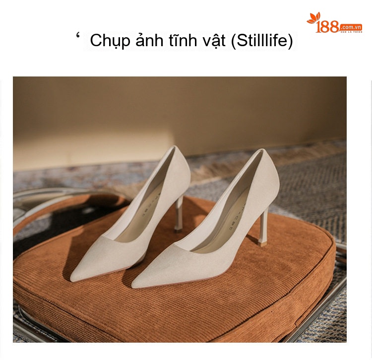 Giày Cao Gót Nữ Mũi Nhọn Nỉ Chiều Cao Đế 6cm Thời Trang Hàn Quốc Màu Đen, Kem, Xám chi tiết 23