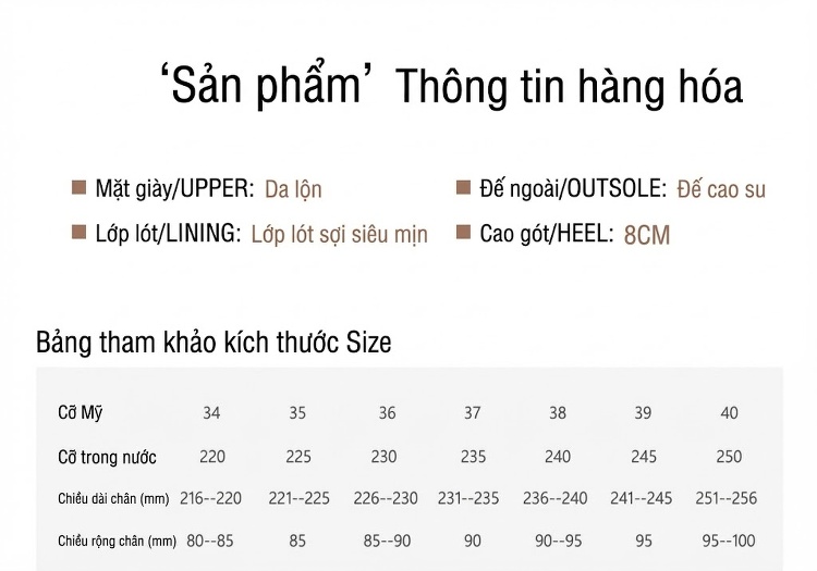 Giày Cao Gót Nữ Mũi Nhọn Quai Chữ T Trang Trí Ngọc Trai Chiều Cao Đế 8cm Màu Đỏ chi tiết 5