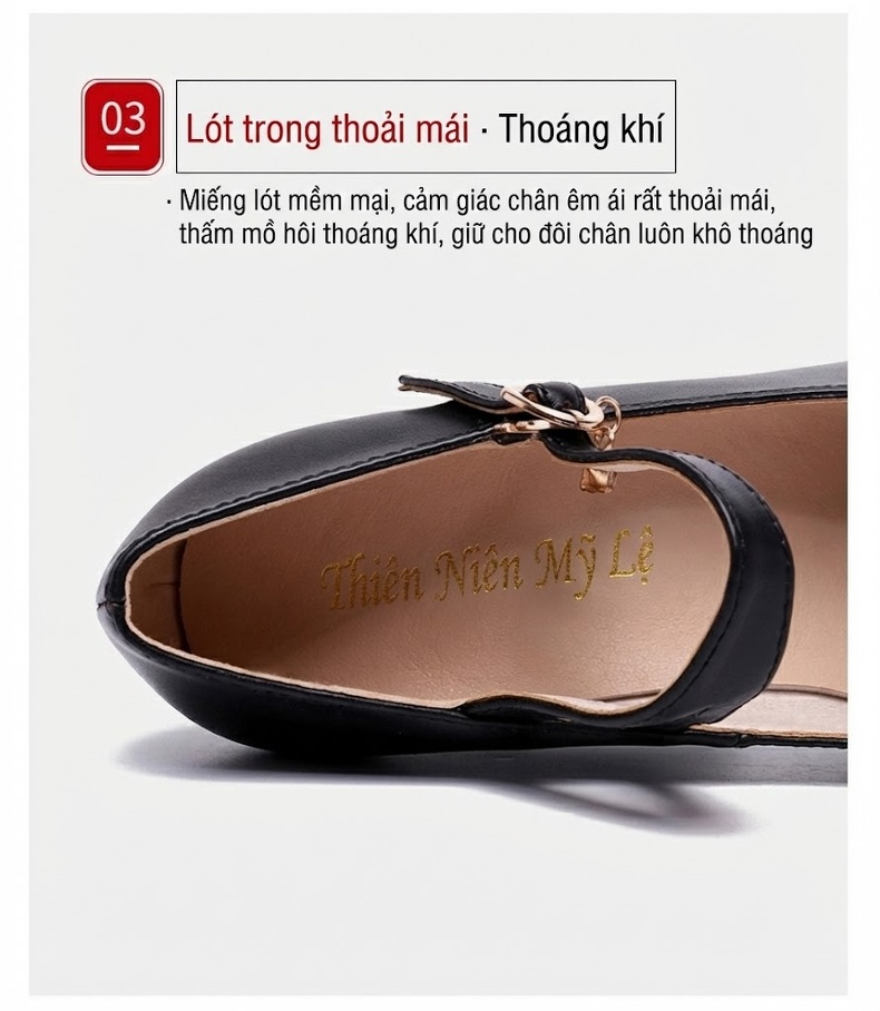 Giày Cao Gót Nữ Mũi Tròn Đế Xuồng Chiều Cao Đế Khoảng 15cm Da Bóng Màu Đen, Bạc, Vàng, Đỏ... chi tiết 7