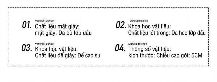 Giày Cao Gót Nữ Mũi Vuông Da Mềm Chiều Cao Đế Khoảng 5cm Màu Đen, Kem chi tiết 3