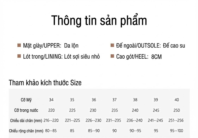 Giày Cao Gót Nữ Nỉ Mũi Nhọn Chiều Cao Đế 8cm Màu Đỏ chi tiết 5