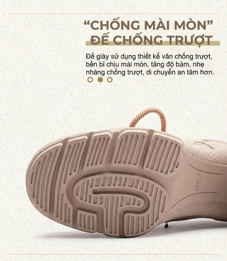 Giày Cao Gót Nữ Phong Cách Thể Thao Chiều Cao Đế Khoảng 7cm Màu Nâu, Be, Xanh, Tím chi tiết 4