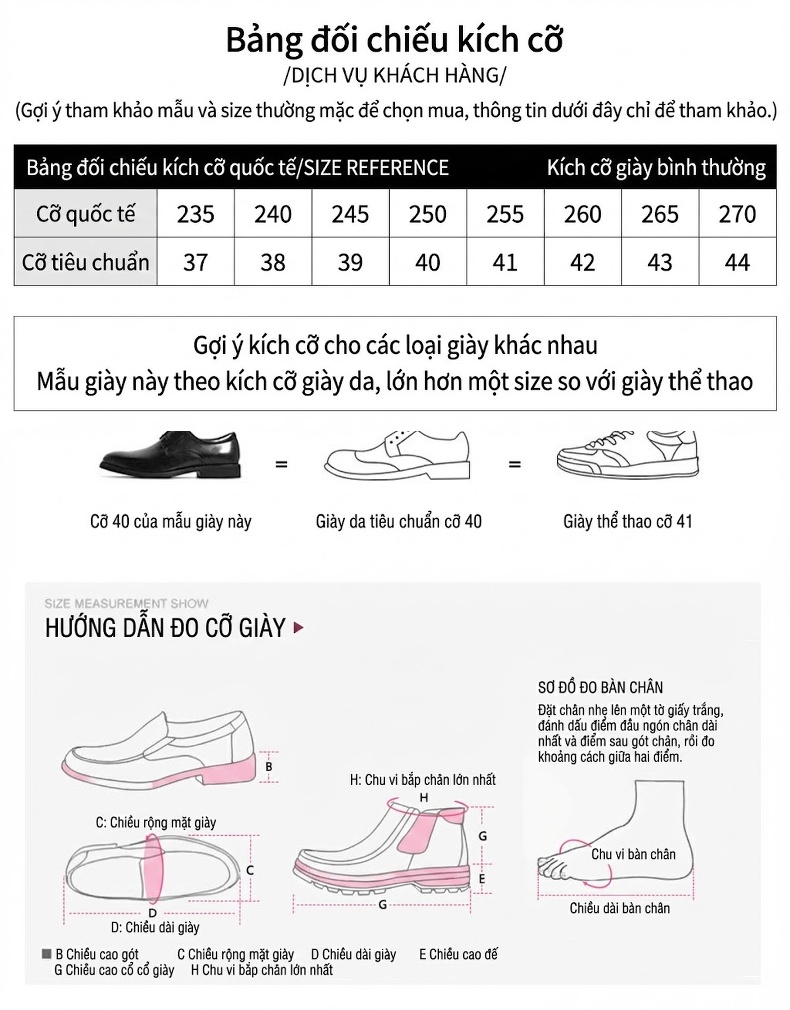 Giày Derby Buộc Dây Nam Da Thật Đế Cao Khoảng 4cm Màu Đen chi tiết 23