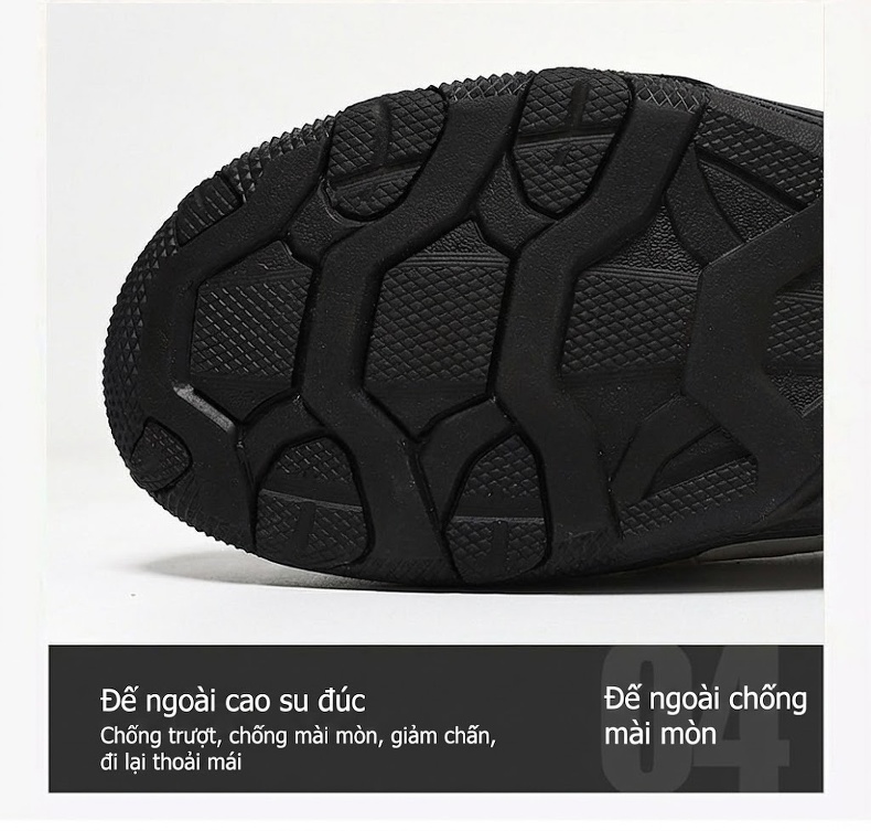 Giày leo núi nam da mờ thể thao ngoài trời thoáng khí đế cao 3 cm chi tiết 8