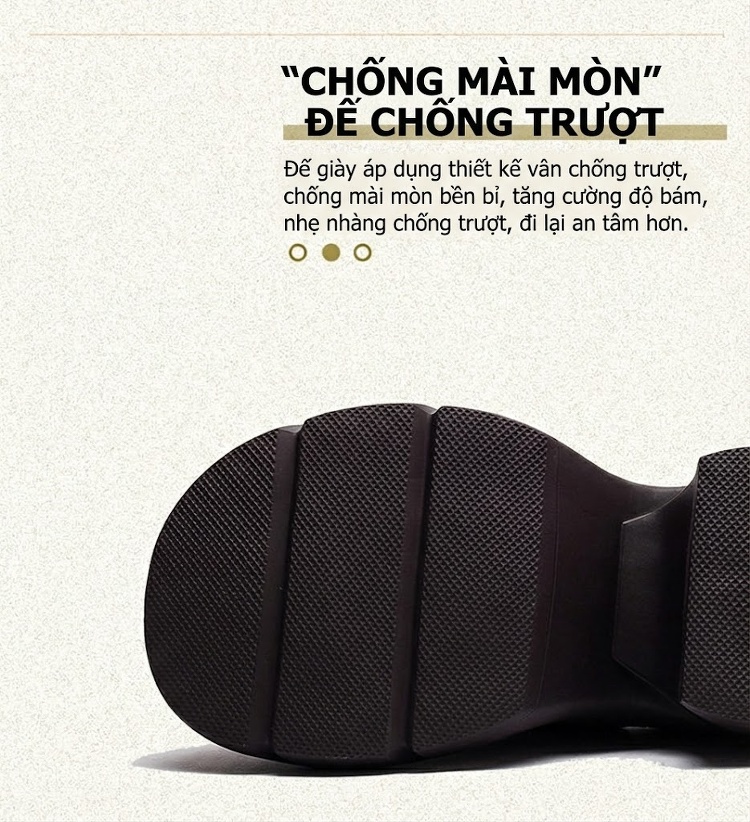 Giày Loafer Nữ Da Bò Đế Dày Phong Cách Anh Chiều Cao Đế Khoảng 5cm Màu Đen, Nâu chi tiết 4