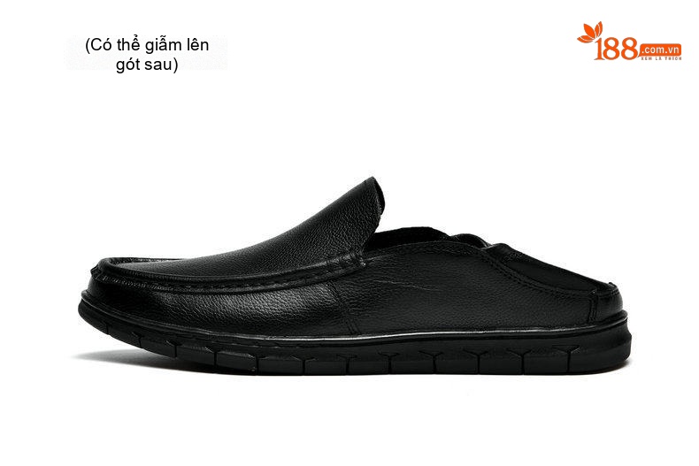 Giày Lười Nam Da Bò Chiều Cao Đế Khoảng 3cm Màu Đen, Nâu chi tiết 23