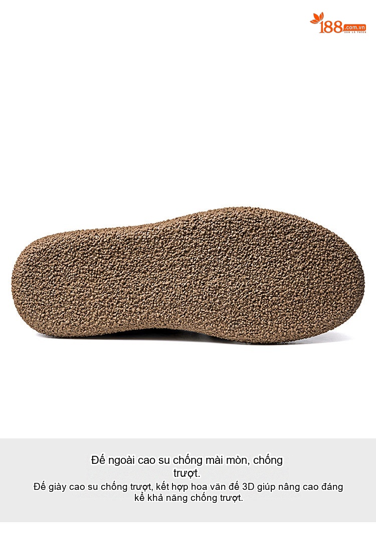 Giày Lười Nam Da Bò Chiều Cao Đế Khoảng 3cm Màu Đen, Nâu, Vàng chi tiết 11