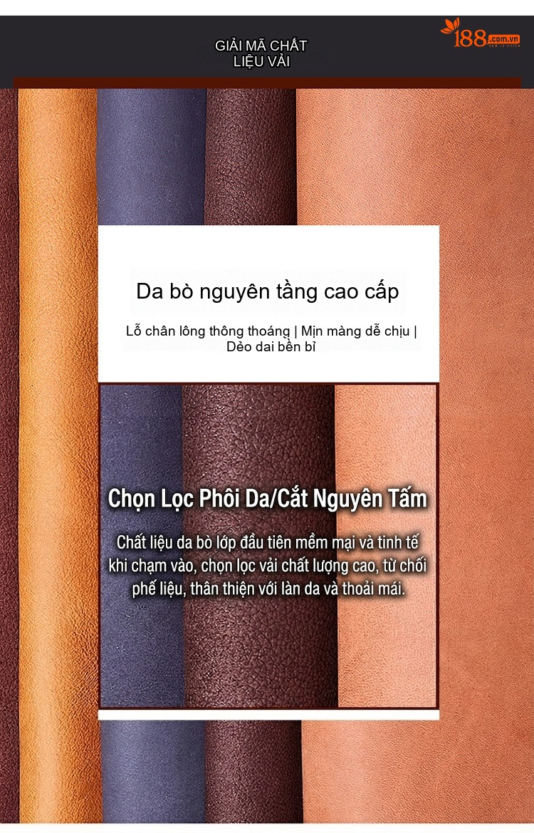 Giày Lười Nam Da Bò Chiều Cao Đế Khoảng 3cm Màu Đen, Nâu, Vàng chi tiết 5