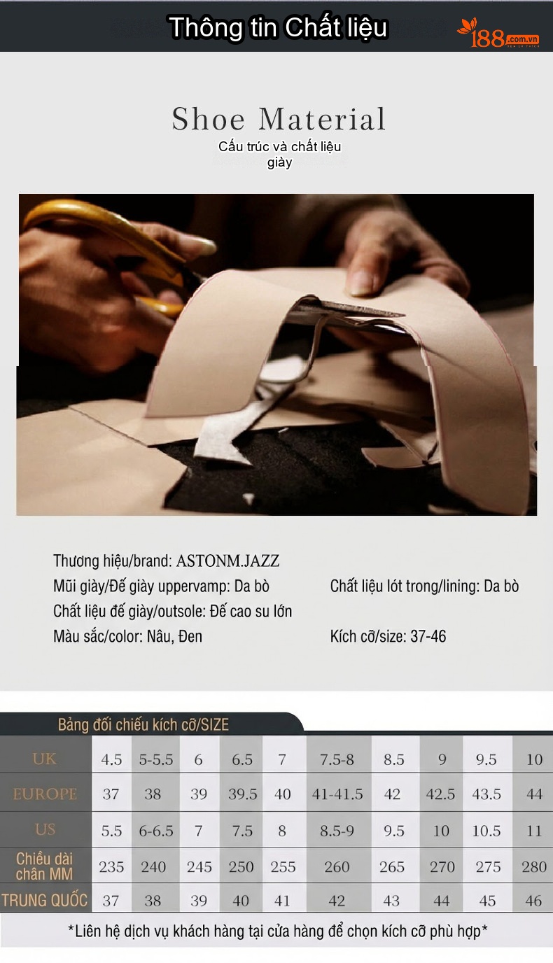 Giày Lười Nam Da Bò Phong Cách Anh Quốc Chiều Cao Đế Khoảng 3cm Màu Nâu, Đen chi tiết 3