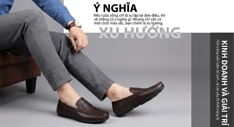 Giày Lười Nam Da Bò Vân Cá Sấu Chiều Cao Đế Khoảng 2cm Màu Đen, Nâu chi tiết 2