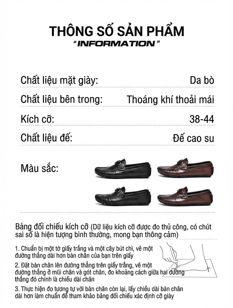 Giày Lười Nam Da Bò Vân Cá Sấu Chiều Cao Đế Khoảng 2cm Màu Đen, Nâu chi tiết 4